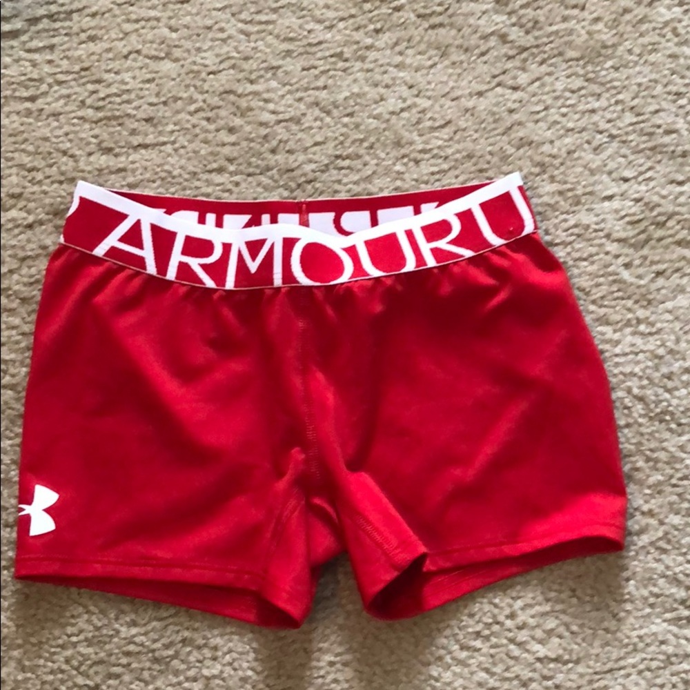 Red Under Armour spandex